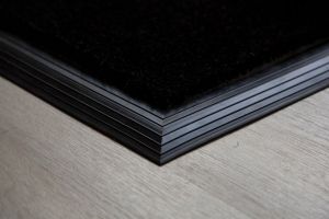 17mm Coir door mat with Rubber Edge - Black - 100 cm x 200 cm