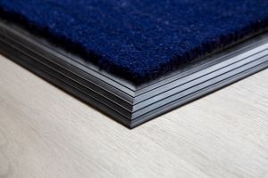 Blue Entrance Coir Mat with Rubber Edging Multiple Sizes