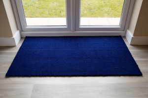 blue coir door mat