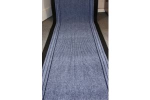 Blue Stripe Entrance Hallway Mat Corridor 67cm wide